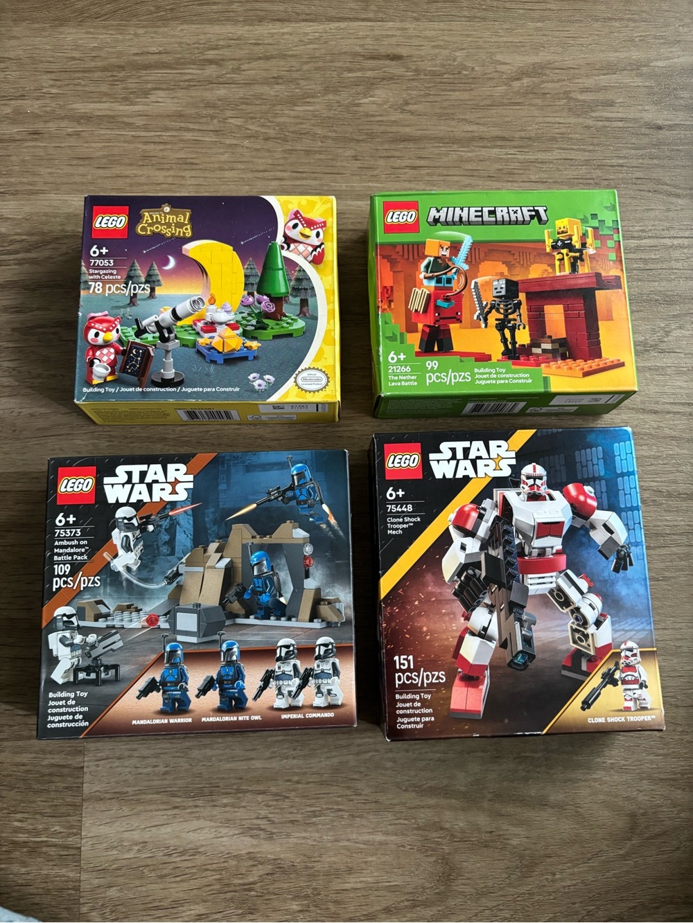 LEGO BUNDLE, MINECRAFT,STAR WARS, AND ANIMAL CROSSINGS